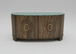 Wooden sideboard with marble top and oval carved door design | Home Centre Direct UK