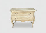 Wooden bombe chest with two drawers and metal handles | Home Centre Direct UK