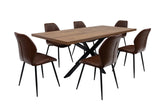 Dark Oak 1.6m Extending Dining Table with 0.4m Extension Leaf