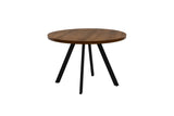 Dark Oak 1.1m Round Dining Table - Stylish and Durable Design
