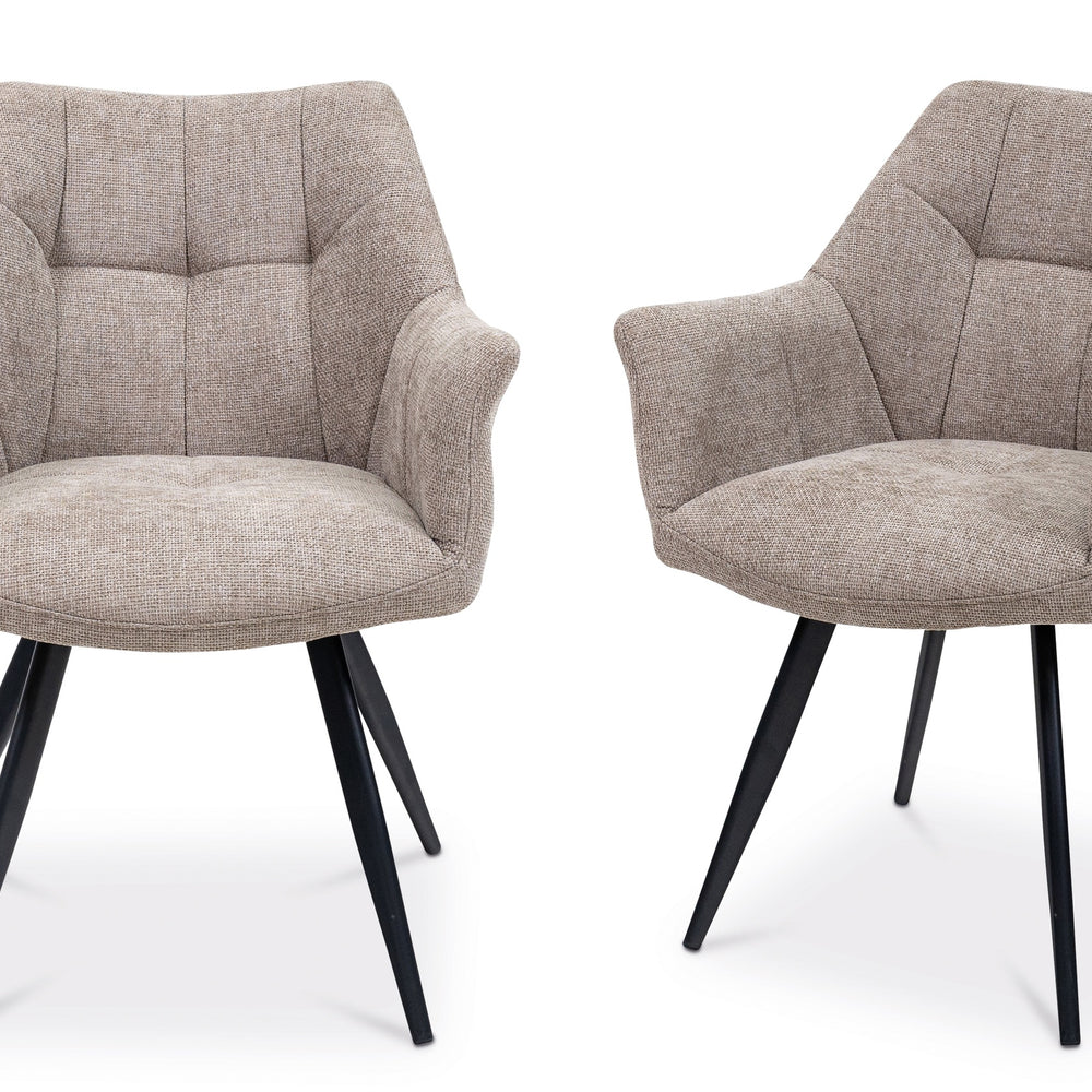 Taupe Upholstered Dining Chair with Elegant Design for Modern Homes