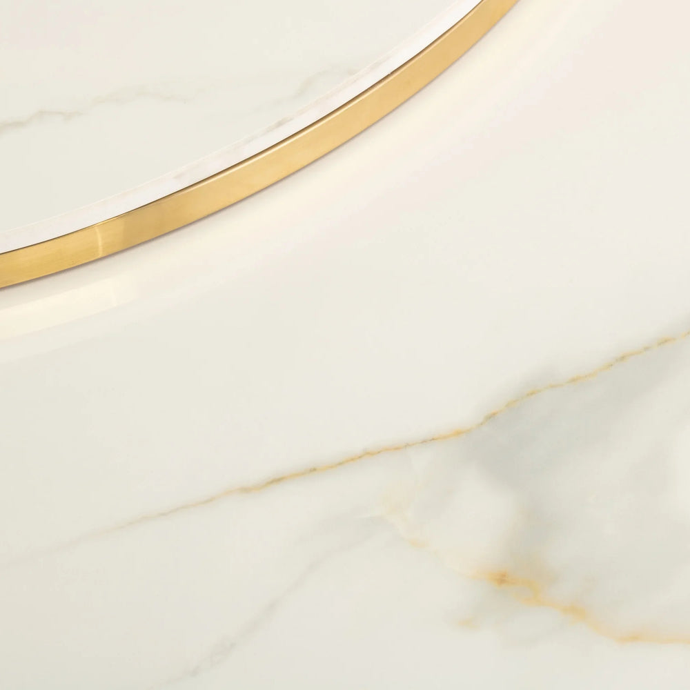 Elegant Round Coffee Table Set in Gold Finish - Modern Home Dcor