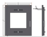 Porto Stove Door - Technical Drawing