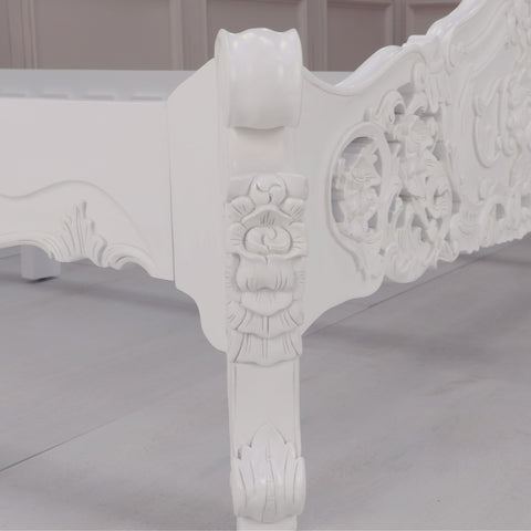 Rococo 4ft6 Double Size Carved Bed