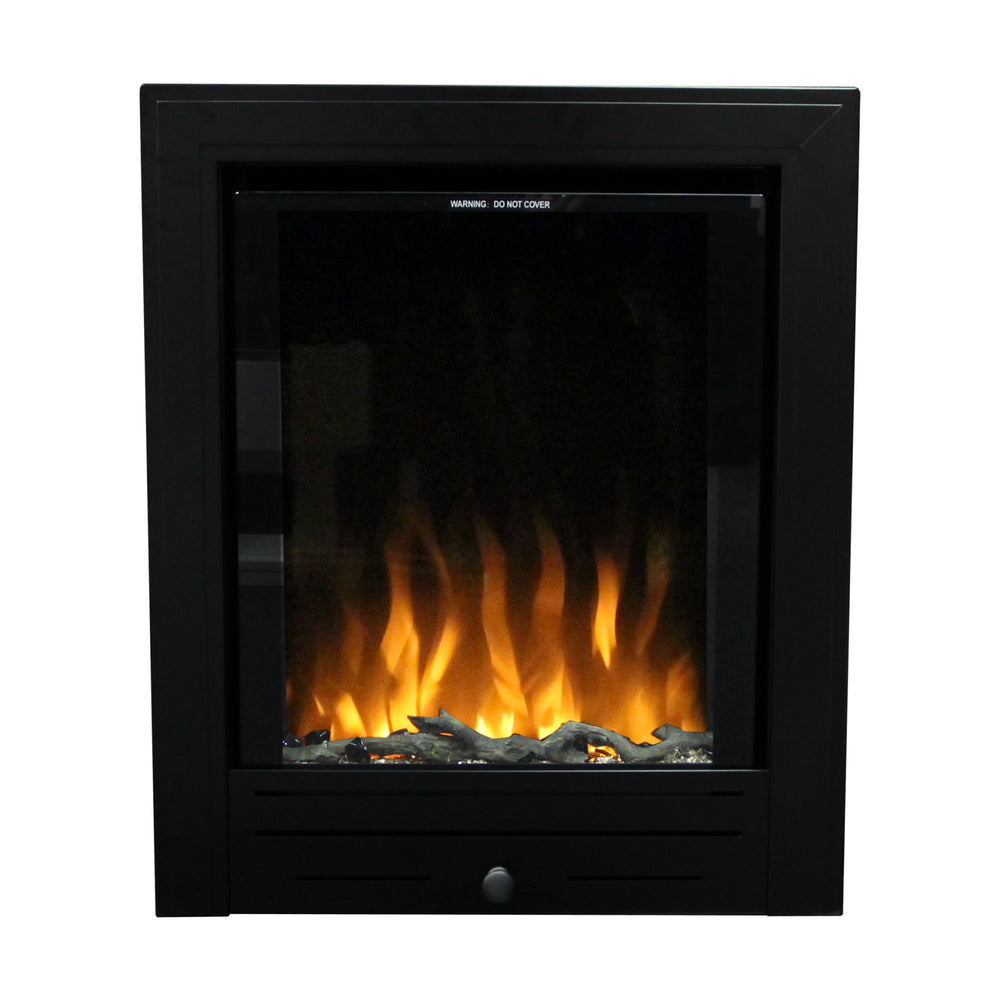 Ezee Glow Pulse Black Electric Fire With Metal Trim