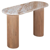 Ashford console table with natural marble top and mango wood legs