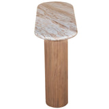 Ashford console table with natural marble top and mango wood legs