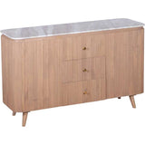 Ashford Natural Marble & Wood Extra Large Sideboard - View 2