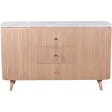 Ashford Natural Marble & Wood Extra Large Sideboard - View 3