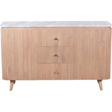 Extra large Ashford sideboard with natural marble top and mango wood body