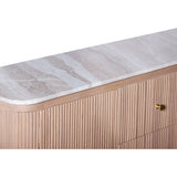 Extra large Ashford sideboard with natural marble top and mango wood body