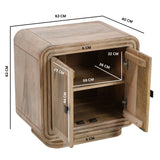 Hudson mini sideboard made of carved mango wood with rustic charm