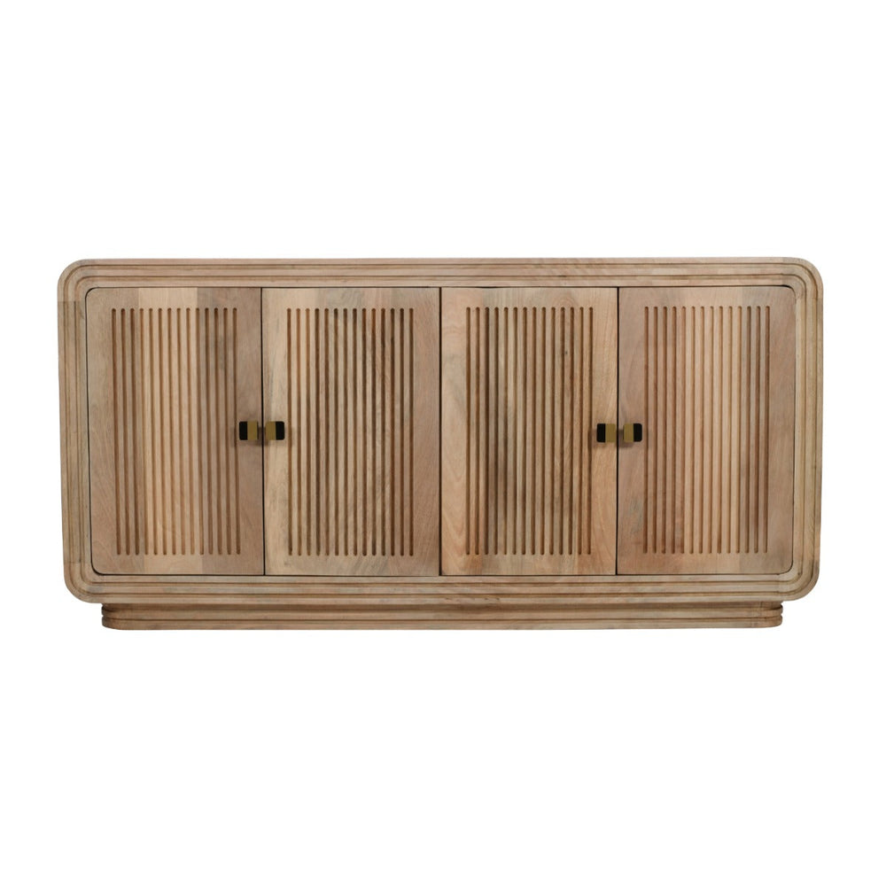 Hudson carved mango wood large sideboard with rustic charm