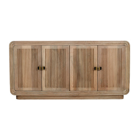 Hudson carved mango wood large sideboard with rustic charm