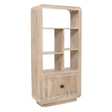 Hudson carved mango wood bookcase with intricate details