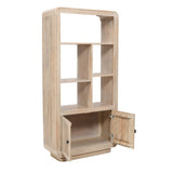 Hudson carved mango wood bookcase with intricate details