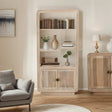 Hudson carved mango wood bookcase with intricate details