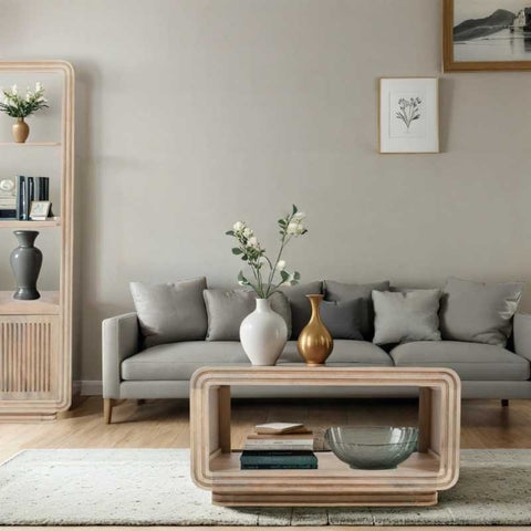 Hudson Carved Mango Wood Coffee Table