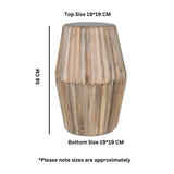 Hudson Carved Mango Wood Side Table - View 3