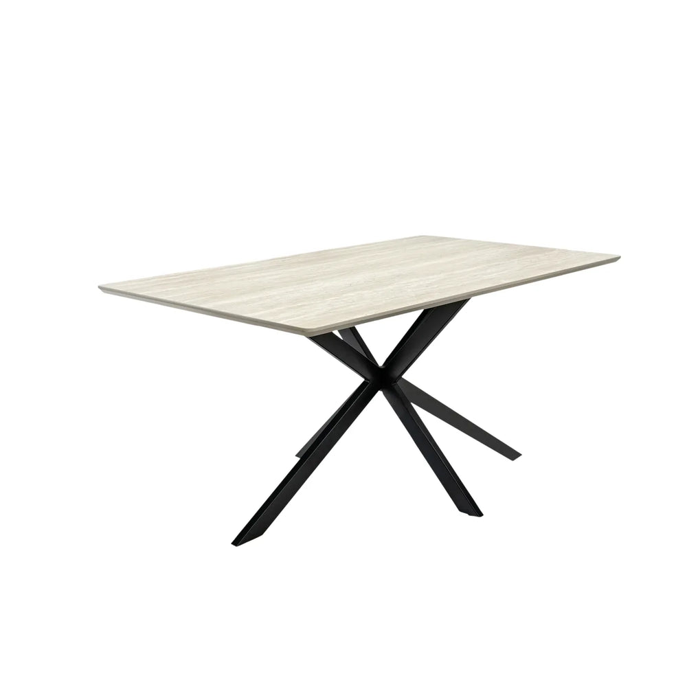 Rialto 1.6m Dining Table - Travertine Melamine