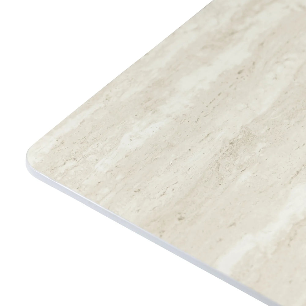 Rialto 1.6m Dining Table - Travertine Melamine