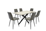 Rialto 1.6m Dining Table - Travertine Melamine