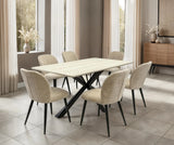 Rialto 1.6m Dining Table - Travertine Melamine