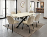 Rialto 1.6m Dining Table - Travertine Melamine