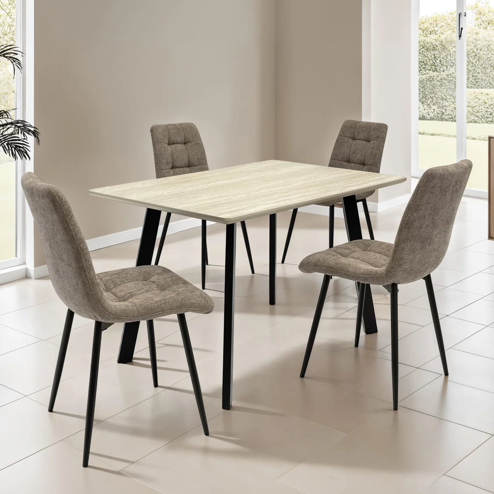 Rialto 1.2m Dining Table - Travertine Melamine