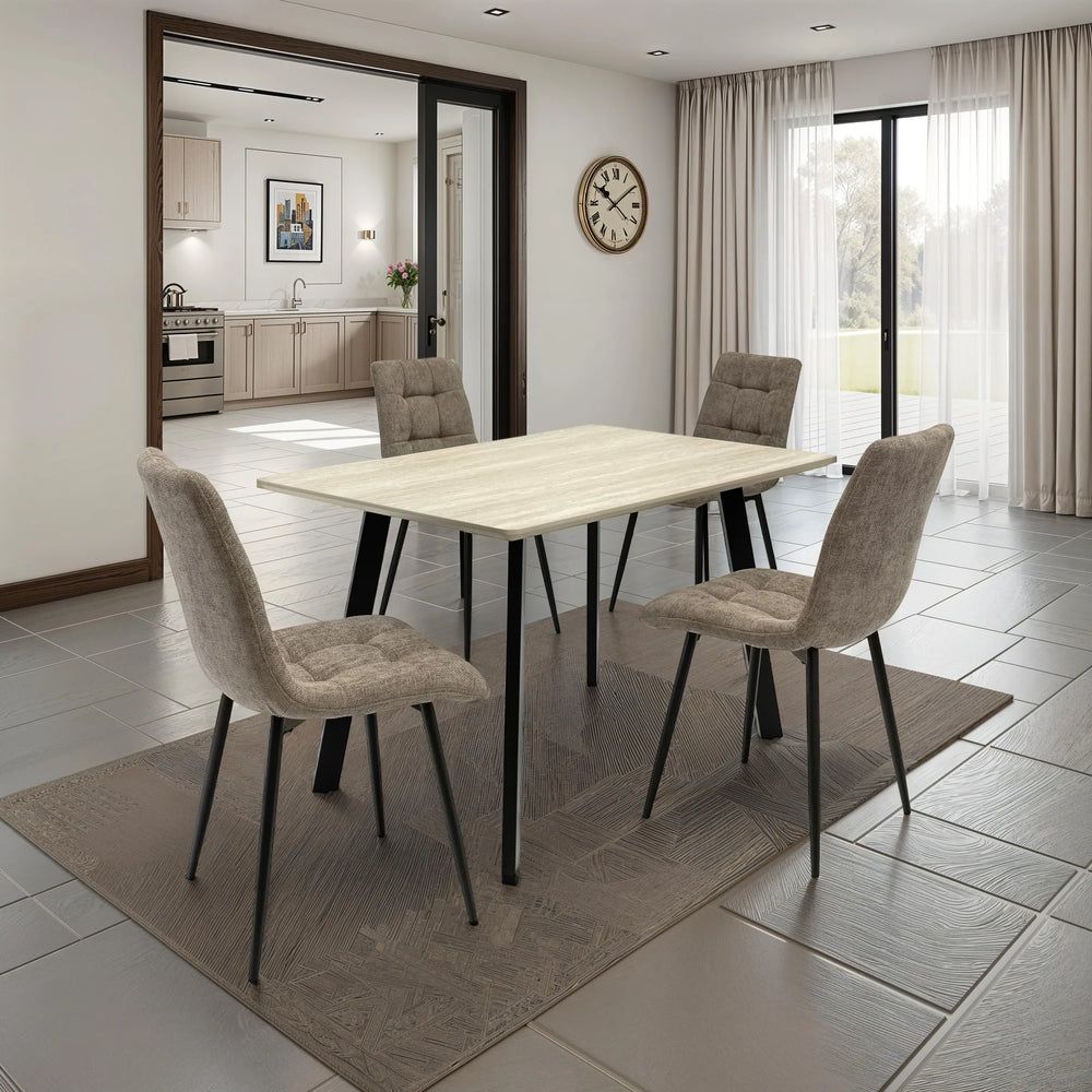 Rialto 1.2m Dining Table - Travertine Melamine