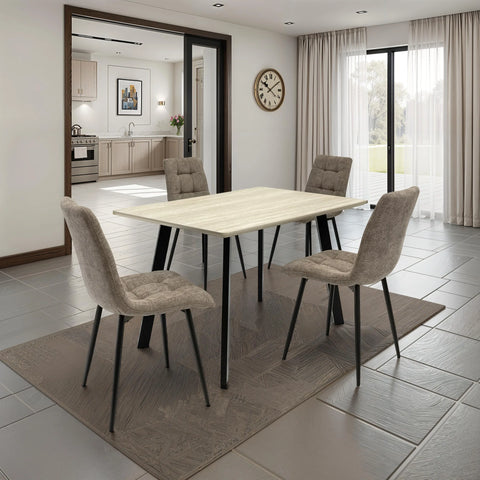 Rialto 1.2m Dining Table - Travertine Melamine