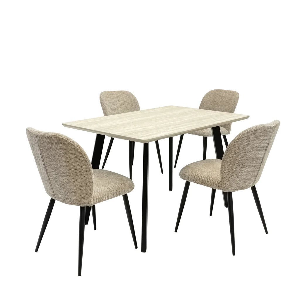 Rialto 1.2m Dining Table - Travertine Melamine