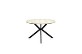 Rialto 1.2m Round Dining Table - Travertine Melamine