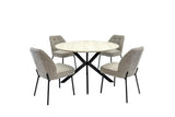 Rialto 1.2m Round Dining Table - Travertine Melamine