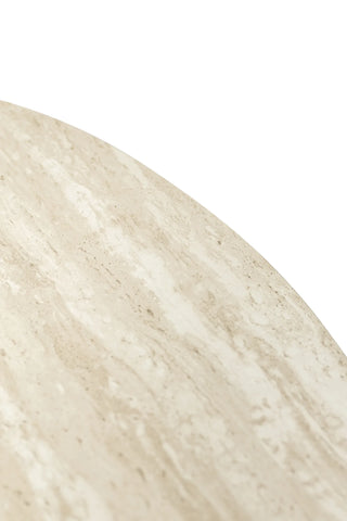Rialto 1.2m Round Dining Table - Travertine Melamine