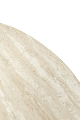 Rialto 1.2m Round Dining Table - Travertine Melamine