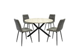 Rialto 1.2m Round Dining Table - Travertine Melamine