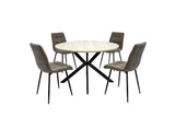 Rialto 1.2m Round Dining Table - Travertine Melamine