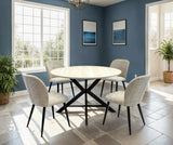Rialto 1.2m Round Dining Table - Travertine Melamine