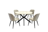 Rialto 1.2m Round Dining Table - Travertine Melamine