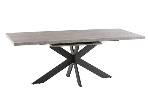 Light Grey Extending Dining Table 1.6m to 2m with Grey Legs