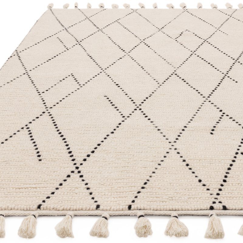 Nepal Cream/Black Linear Rug