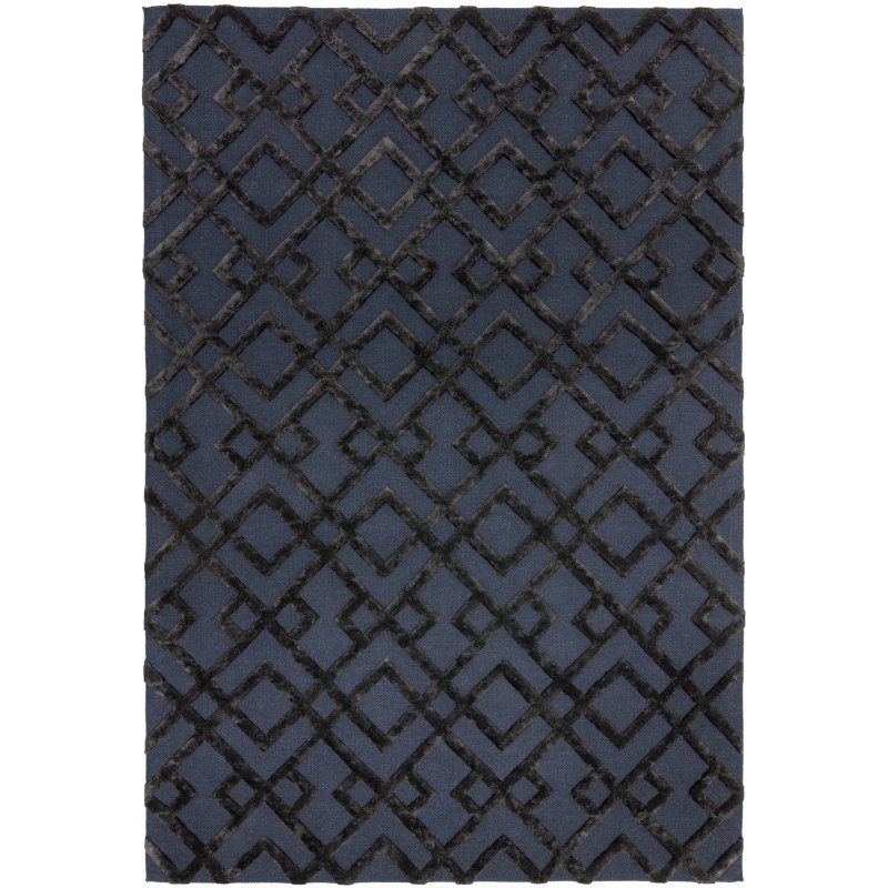 Dixon Black Trellis Rug