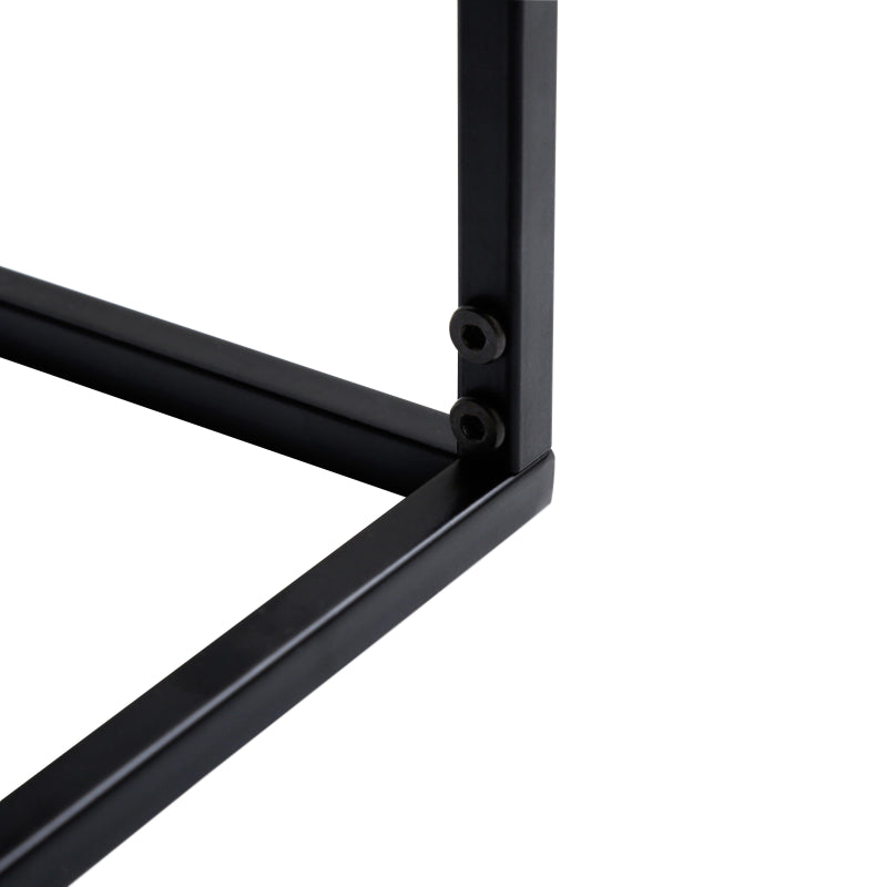 Black & Gold Metal Coffee Table with Tray