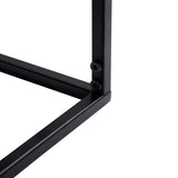 Black & Gold Metal Coffee Table with Tray