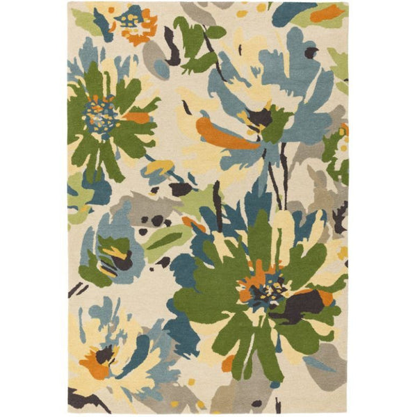 Reef Rf11 Floral Green Multi Rug