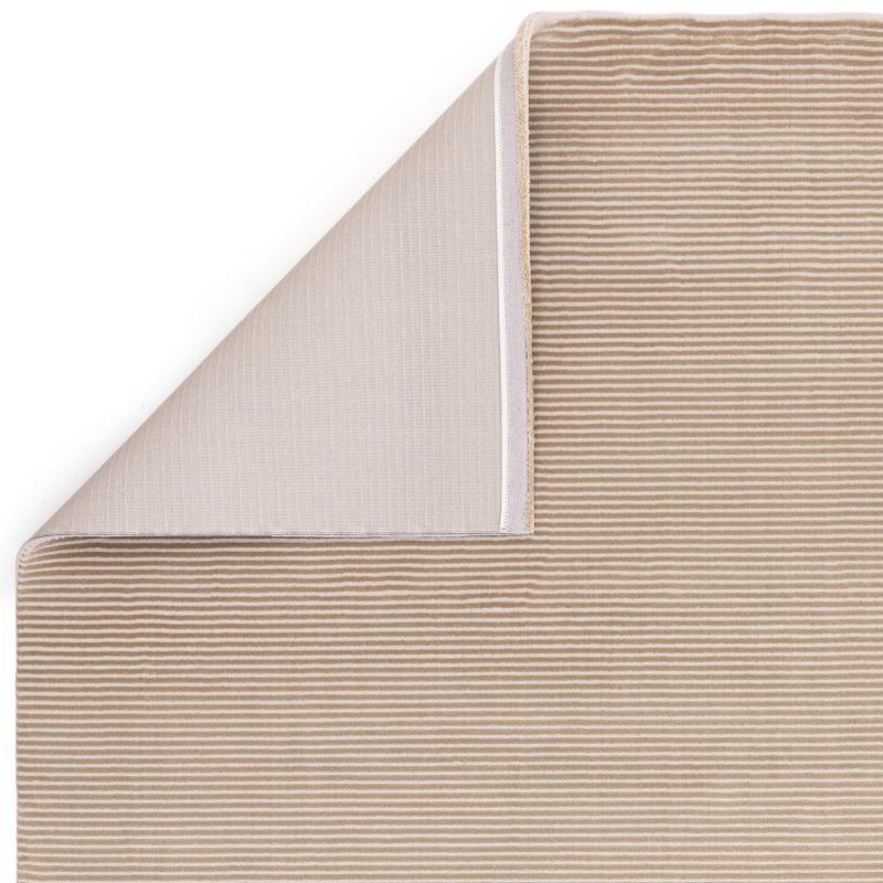 Kuza Plain Stripe Beige Rug