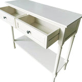 Elise 2 Drawer Console Table Pearl White