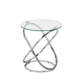 Rizzo Chrome End Table Glass Top - DSP KD