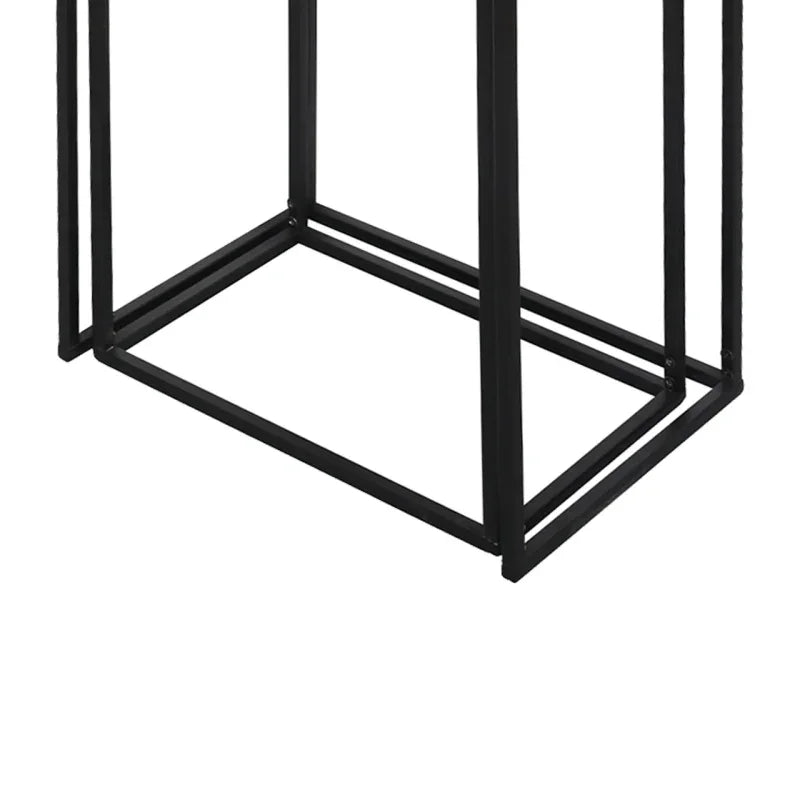 Set of 2 Black and Gold Nesting Tables